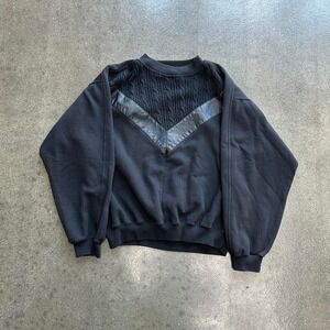 Vintage 90s Me's Sport Imprint Size Medium Leather Sweater